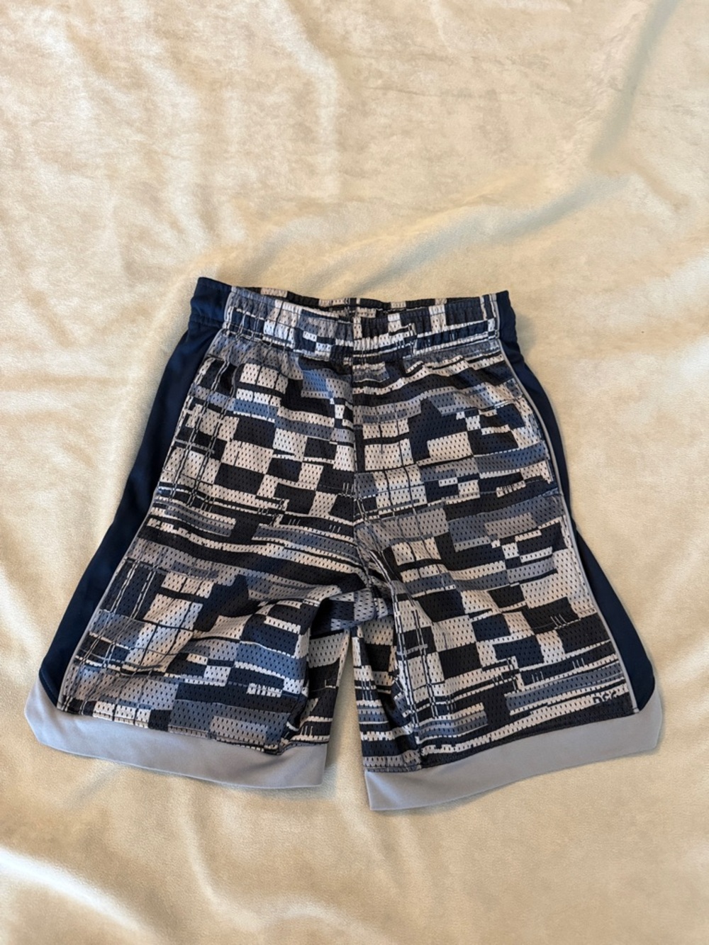 DSG Navy and Gray Graphic Mesh Boys Athletic Shorts